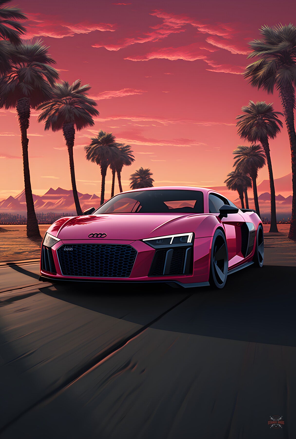 Audi R8 Pink-Stance Bros