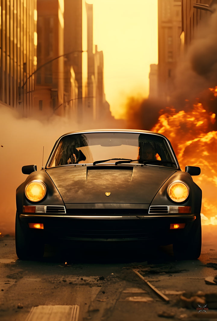 Porsche on fire-Stance Bros