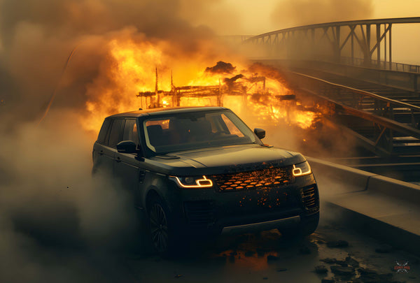 Range Rover on Fire-Stance Bros