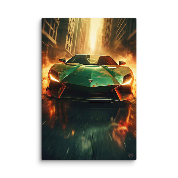 green lambo (Canvas)